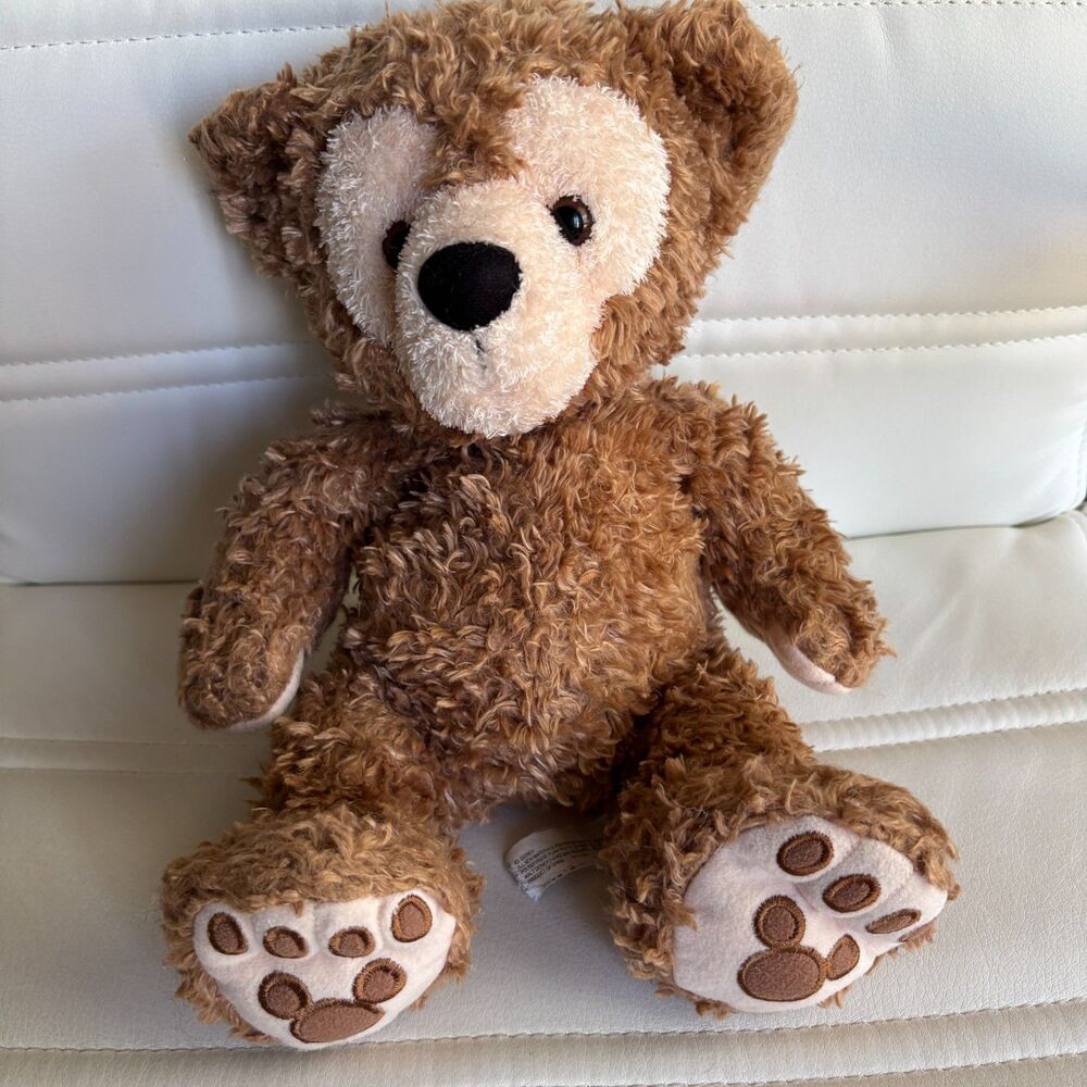 Walt Disney World Duffy Bear Plush Brown Teddy Hidden Mickey Paws & Face Retired